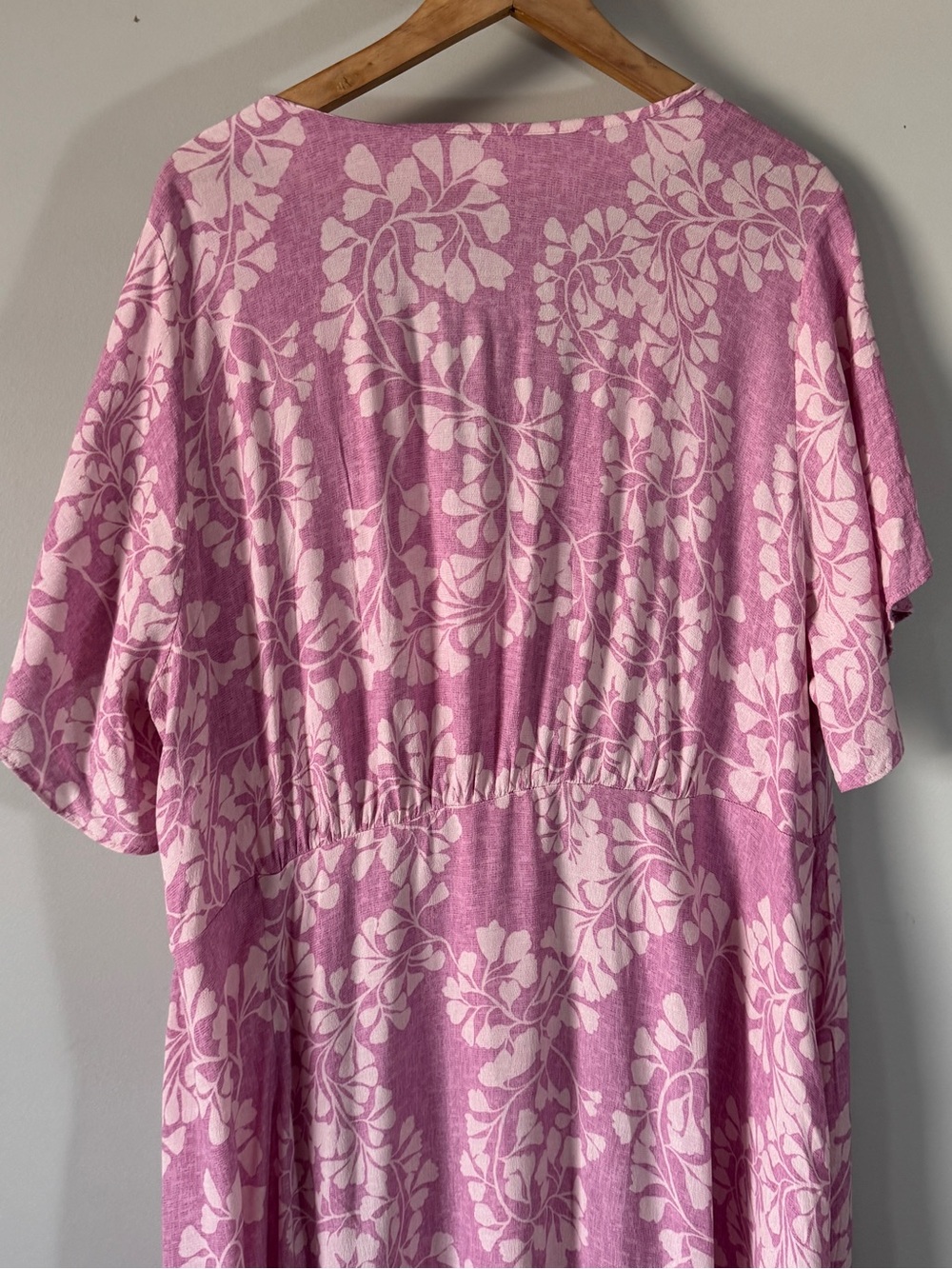Addition Elle Pink Floral Midi Dress Plus Size 24 100% Viscose Boho Cottagecore - Picture 6 of 11
